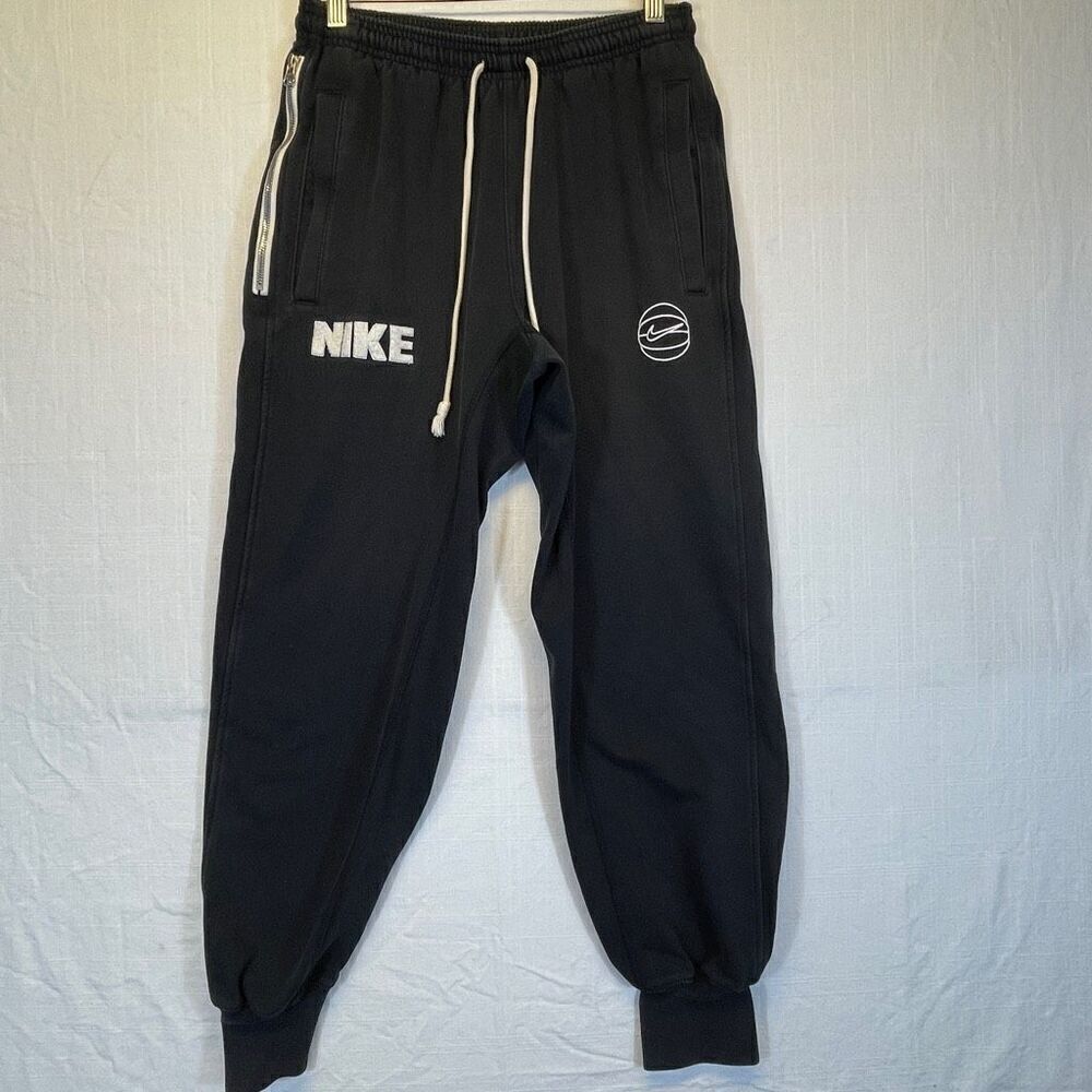 Nike Black Dri-Fit Athletic Standard Issue Cuffed Jogger Pants Size Small